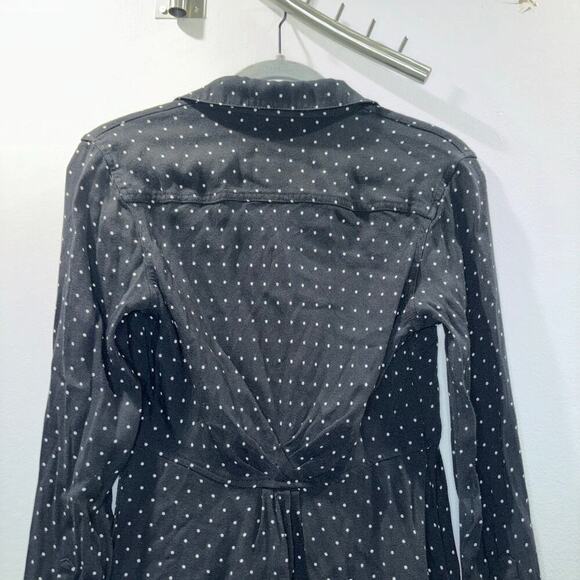 Free People This Town Long Sleeve Polka Dot Shirt Dress | Size Small - Picture 11 of 15